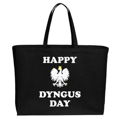 Happy Dyngus Day Polska Polish White Eagle Cotton Canvas Jumbo Tote