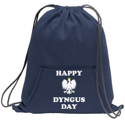 Happy Dyngus Day Polska Polish White Eagle Sweatshirt Cinch Pack Bag