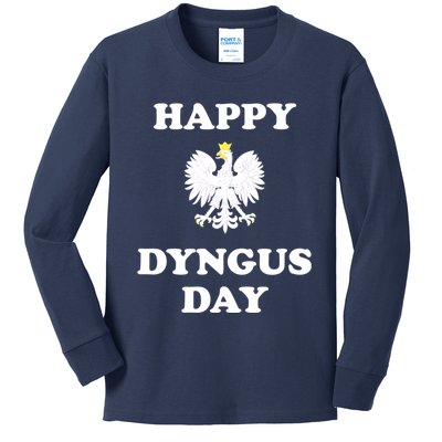 Happy Dyngus Day Polska Polish White Eagle Kids Long Sleeve Shirt