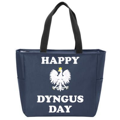 Happy Dyngus Day Polska Polish White Eagle Zip Tote Bag