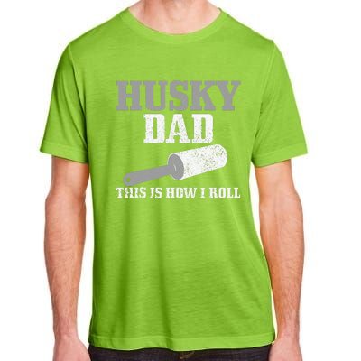 Husky Dad Dog Hair Funny Siberian Husky Adult ChromaSoft Performance T-Shirt