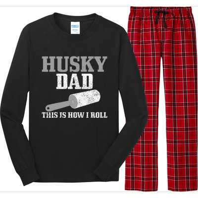 Husky Dad Dog Hair Funny Siberian Husky Long Sleeve Pajama Set