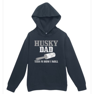 Husky Dad Dog Hair Funny Siberian Husky Urban Pullover Hoodie