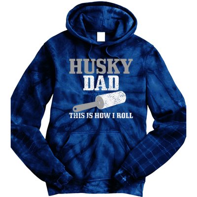 Husky Dad Dog Hair Funny Siberian Husky Tie Dye Hoodie