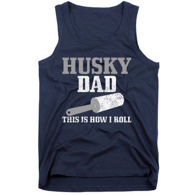 Husky Dad Dog Hair Funny Siberian Husky Tank Top