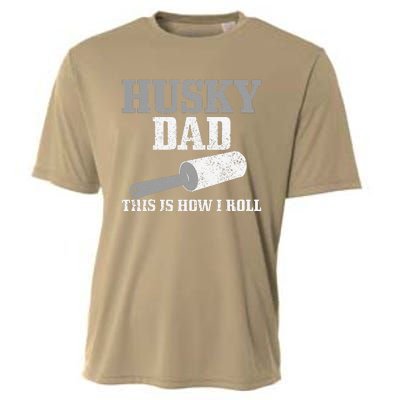 Husky Dad Dog Hair Funny Siberian Husky Cooling Performance Crew T-Shirt