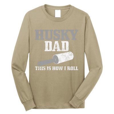 Husky Dad Dog Hair Funny Siberian Husky Long Sleeve Shirt