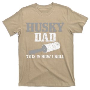 Husky Dad Dog Hair Funny Siberian Husky T-Shirt