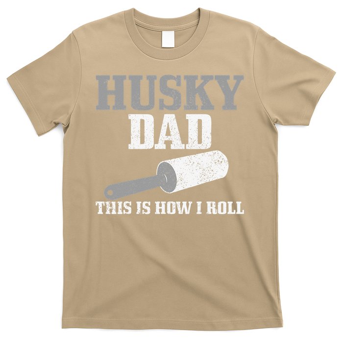 Husky Dad Dog Hair Funny Siberian Husky T-Shirt