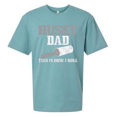 Husky Dad Dog Hair Funny Siberian Husky Sueded Cloud Jersey T-Shirt