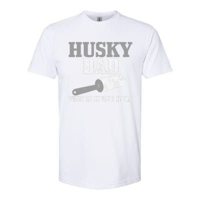 Husky Dad Dog Hair Funny Siberian Husky Softstyle CVC T-Shirt