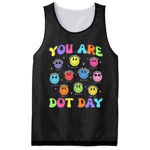 Happy Dot Day Teacher Smile Face Mesh Reversible Basketball Jersey Tank