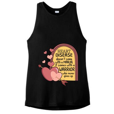 Heart Disease Doesn't Come With A Ual Chd Awareness Month Gift Ladies PosiCharge Tri-Blend Wicking Tank