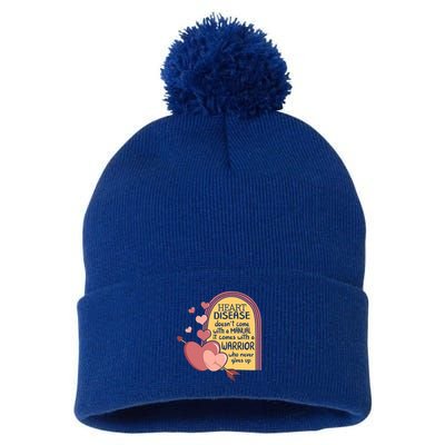Heart Disease Doesn't Come With A Ual Chd Awareness Month Gift Pom Pom 12in Knit Beanie