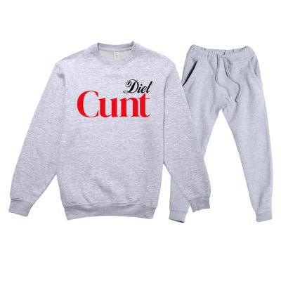 Honeysuckle Drive Diet Cunt Premium Crewneck Sweatsuit Set