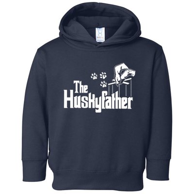 Huskyfather Dog Dad Puppy Paw Print Fun Animal FathersDay Toddler Hoodie