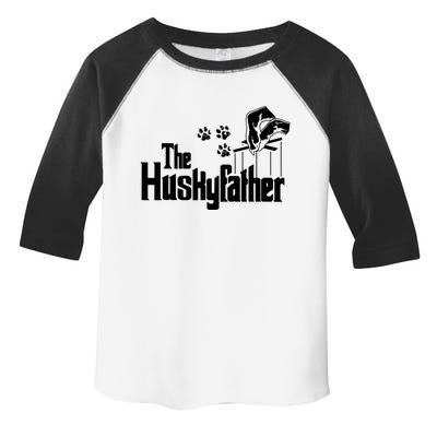 Huskyfather Dog Dad Puppy Paw Print Fun Animal FathersDay Toddler Fine Jersey T-Shirt