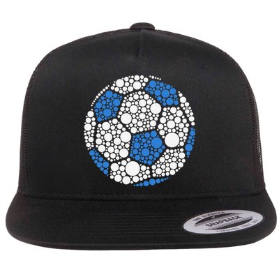 Happy Dot Day 2024 Polka Dot Soccer Ball Lover Gift Flat Bill Trucker Hat