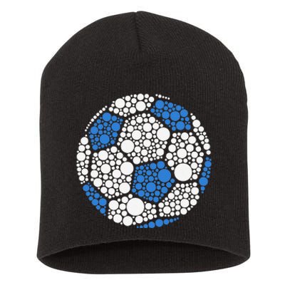 Happy Dot Day 2024 Polka Dot Soccer Ball Lover Gift Short Acrylic Beanie