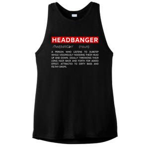 Headbanger Dictionary Definition Edm Dubstep Rave Party Gift Ladies PosiCharge Tri-Blend Wicking Tank