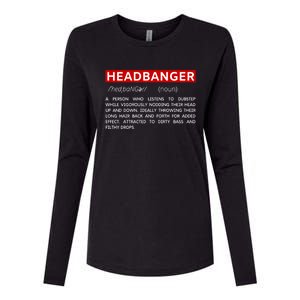 Headbanger Dictionary Definition Edm Dubstep Rave Party Gift Womens Cotton Relaxed Long Sleeve T-Shirt