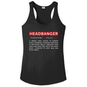 Headbanger Dictionary Definition Edm Dubstep Rave Party Gift Ladies PosiCharge Competitor Racerback Tank