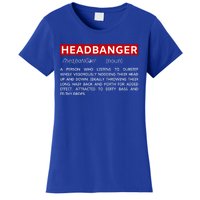 Headbanger Dictionary Definition Edm Dubstep Rave Party Gift Women's T-Shirt