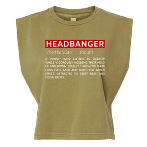 Headbanger Dictionary Definition Edm Dubstep Rave Party Gift Garment-Dyed Women's Muscle Tee