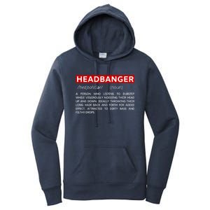 Headbanger Dictionary Definition Edm Dubstep Rave Party Gift Women's Pullover Hoodie