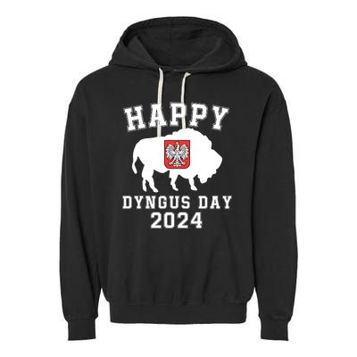 Happy Dyngus Day 2024 Dyngus Day Polish American Polska White Eagle Polish Eagle Garment-Dyed Fleece Hoodie