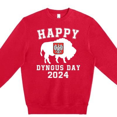 Happy Dyngus Day 2024 Dyngus Day Polish American Polska White Eagle Polish Eagle Premium Crewneck Sweatshirt