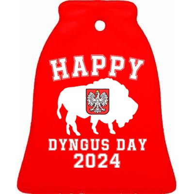 Happy Dyngus Day 2024 Dyngus Day Polish American Polska White Eagle Polish Eagle Ceramic Bell Ornament