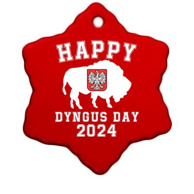 Happy Dyngus Day 2024 Dyngus Day Polish American Polska White Eagle Polish Eagle Ceramic Star Ornament