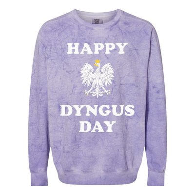 Happy Dyngus Day Polska Polish White Eagle Colorblast Crewneck Sweatshirt