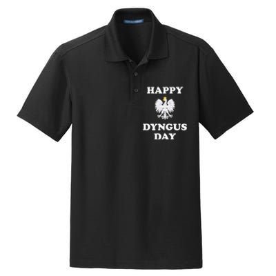 Happy Dyngus Day Polska Polish White Eagle Dry Zone Grid Polo