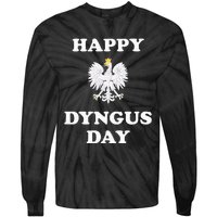 Happy Dyngus Day Polska Polish White Eagle Tie-Dye Long Sleeve Shirt