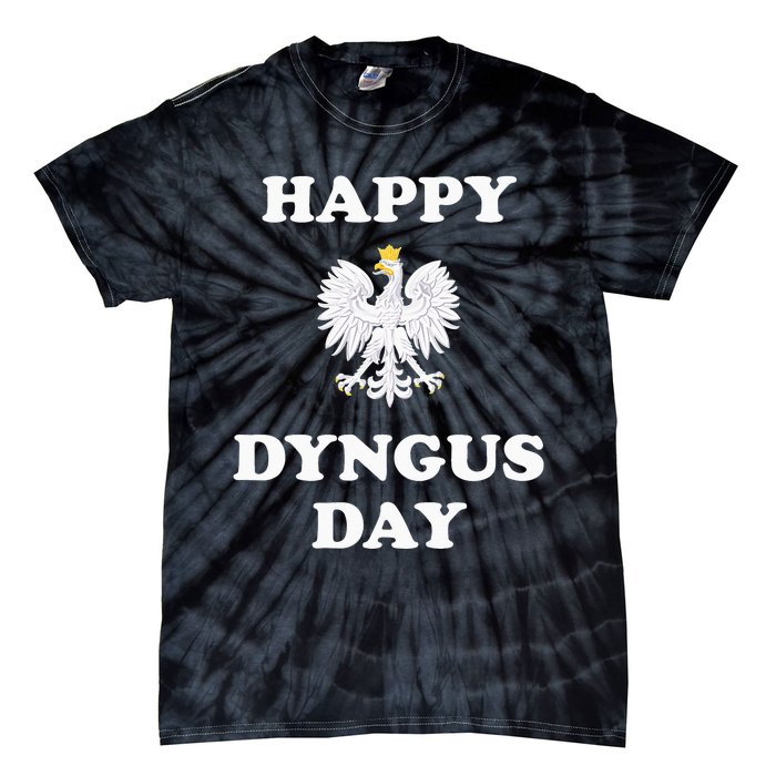 Happy Dyngus Day Polska Polish White Eagle Tie-Dye T-Shirt