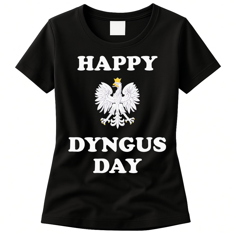 Happy Dyngus Day Polska Polish White Eagle Womens T-Shirt
