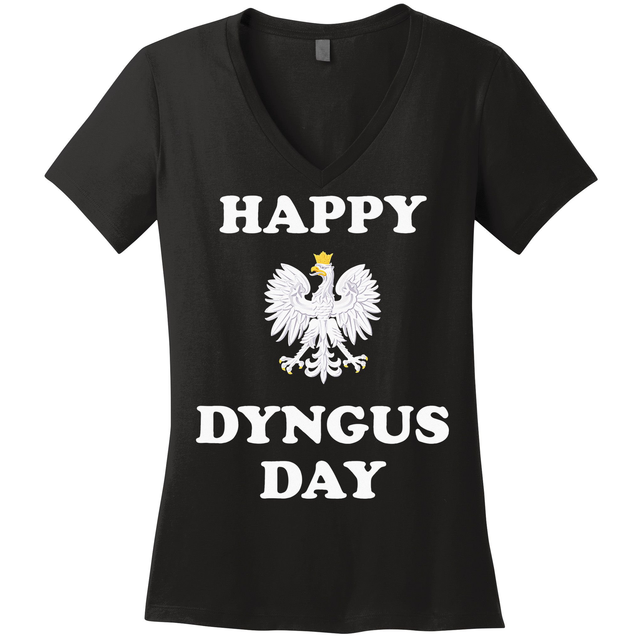 Happy Dyngus Day Polska Polish White Eagle Women's V-Neck T-Shirt