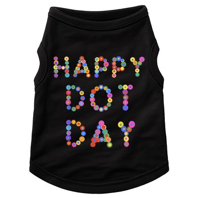 Happy Dot Day Colorful Polka Dots Doggie Tank