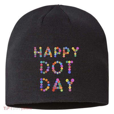Happy Dot Day Colorful Polka Dots Sustainable Beanie