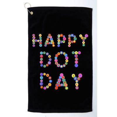 Happy Dot Day Colorful Polka Dots Golf Towel