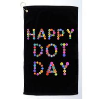 Happy Dot Day Colorful Polka Dots Golf Towel