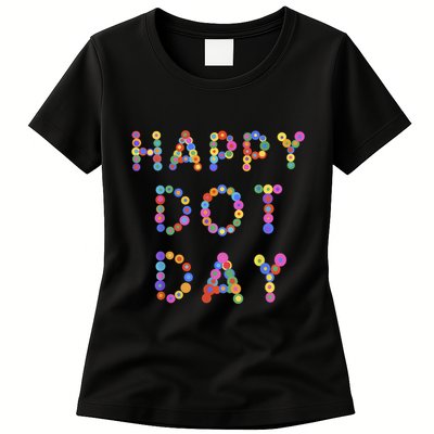 Happy Dot Day Colorful Polka Dots Womens T-Shirt