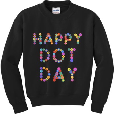 Happy Dot Day Colorful Polka Dots Kids Sweatshirt