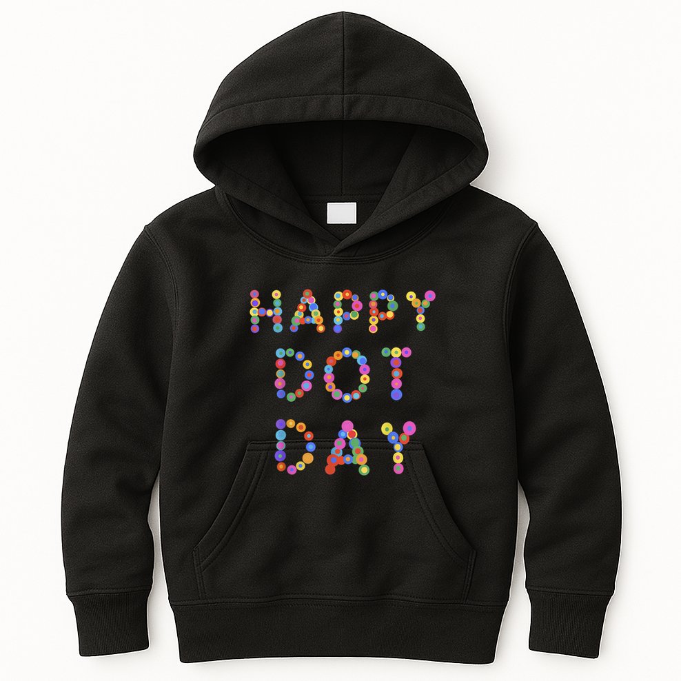 Happy Dot Day Colorful Polka Dots Kids Hoodie