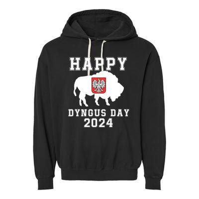 Happy Dyngus Day 2024 Dyngus Day Polish American Polska White Eagle Polish Eagle Garment-Dyed Fleece Hoodie