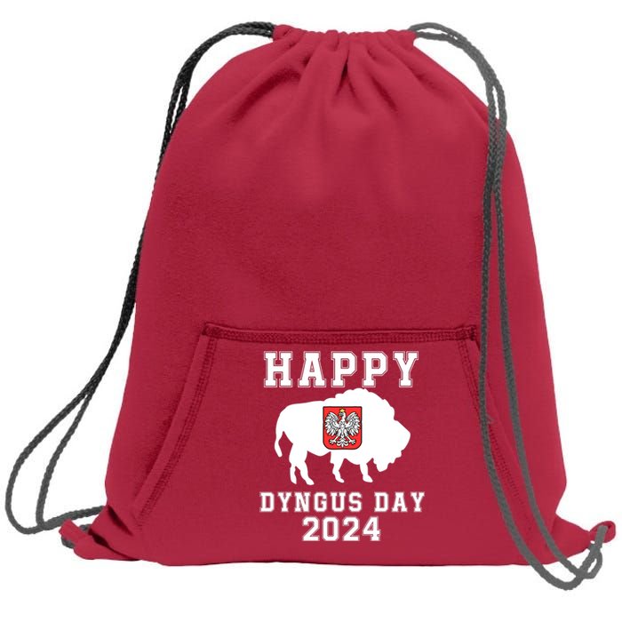 Happy Dyngus Day 2024 Dyngus Day Polish American Polska White Eagle Polish Eagle Sweatshirt Cinch Pack Bag