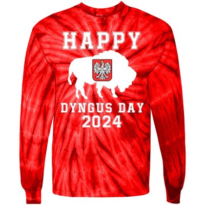 Happy Dyngus Day 2024 Dyngus Day Polish American Polska White Eagle Polish Eagle Tie-Dye Long Sleeve Shirt