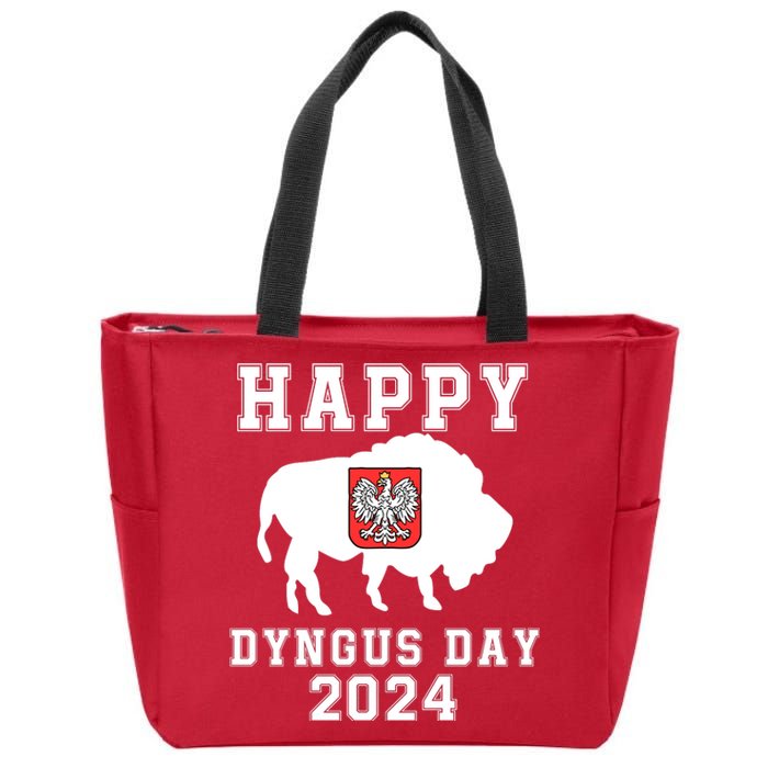 Happy Dyngus Day 2024 Dyngus Day Polish American Polska White Eagle Polish Eagle Zip Tote Bag